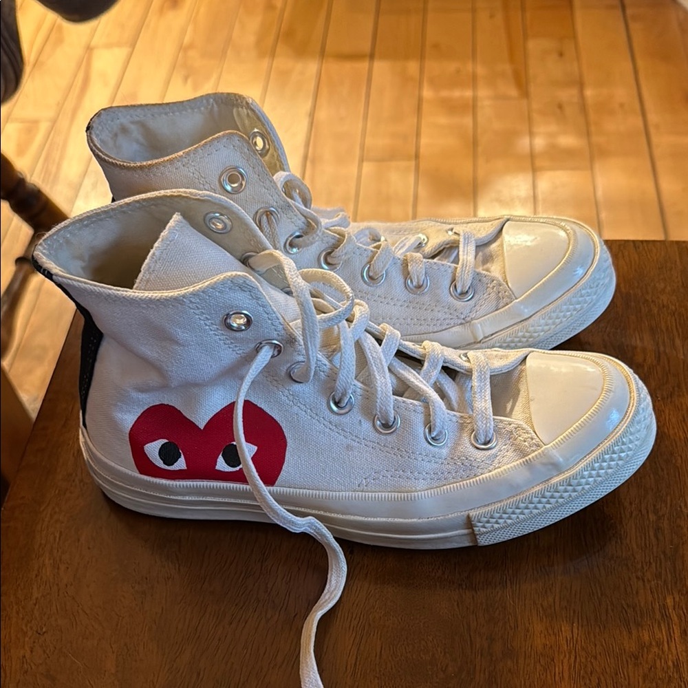 CONVERSE X COMME DES GARCONS (CDG) PLAY ALL STAR CHUCK '70 HI - WHITE